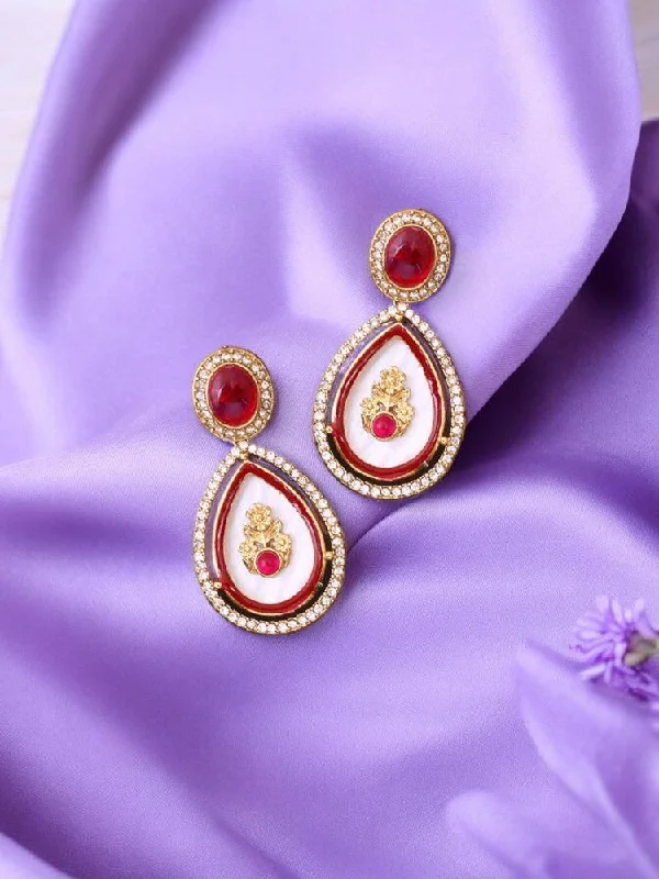 Women stacking earrings -Rani Pritika  Danglers