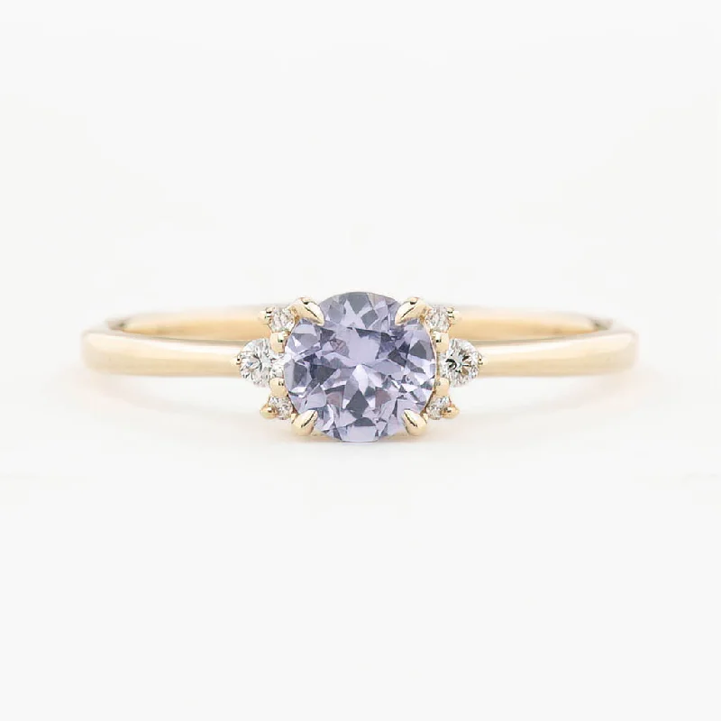 Braided engagement rings for women -Lena Ring Unheated Umba Sapphire, 14K Yellow Gold (One of a kind)