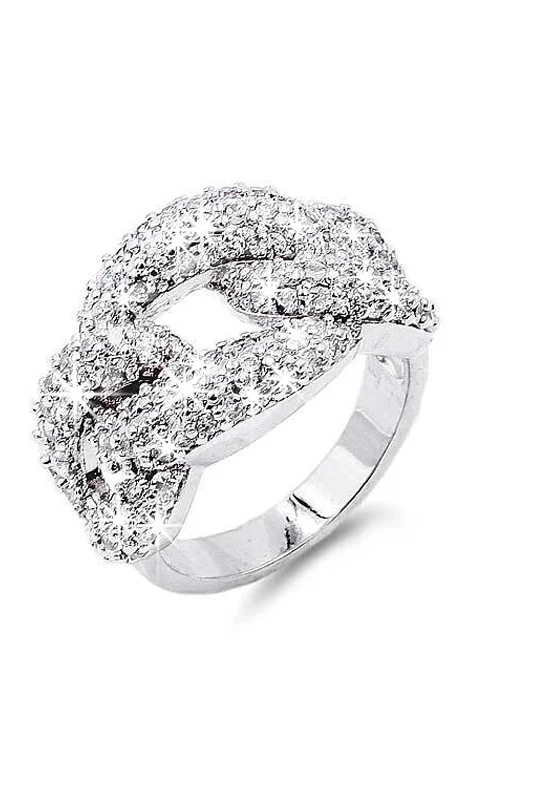 Women birthstone rings -Kelys Rhodium Plated CZ Ring - Silver