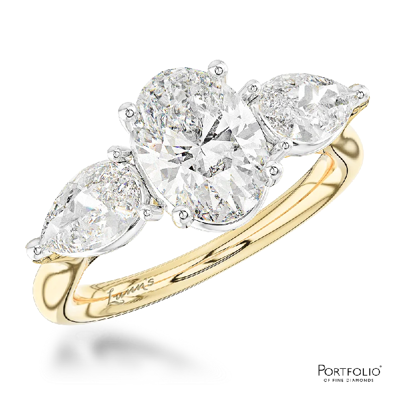 Women adjustable rings -Three Stone 1.01ct F SI1 Diamond Yellow Gold/Platinum Ring