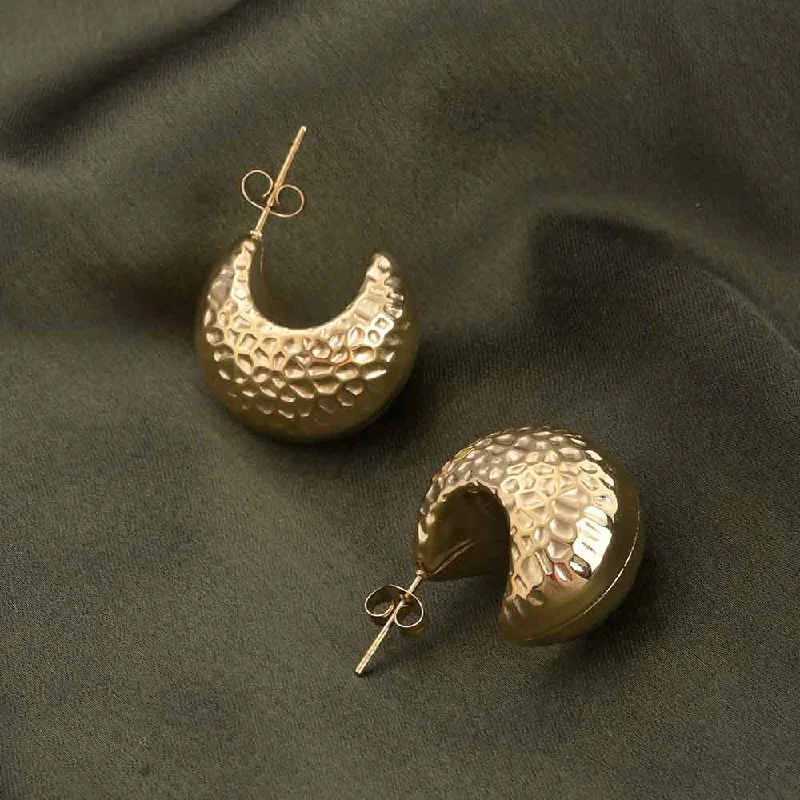 Women wedding earrings -Hammered Dome Earrings