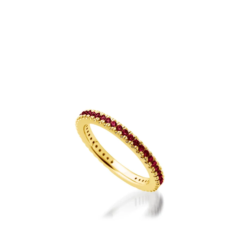 Women three-stone rings -Essence Gemstone Stack Ring