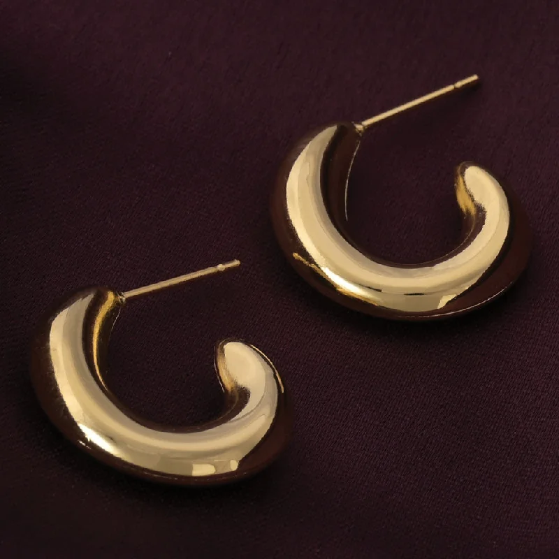 Women lightweight earrings -Cursive C Hoop Earrings