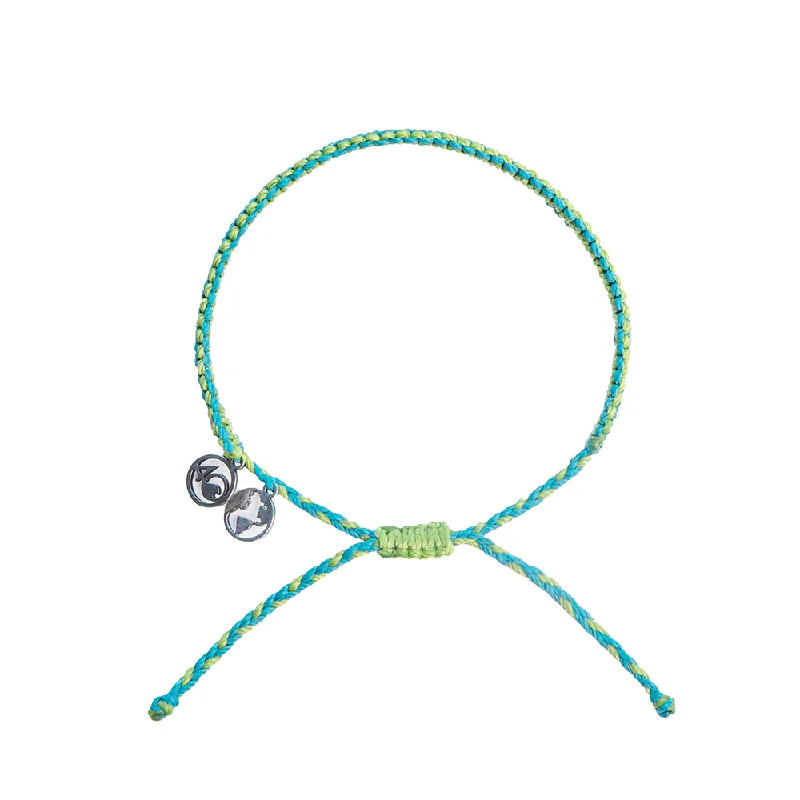 Women dainty bangles and bracelets -4Ocean April 2024 Limited Edition Earth Day Braided Bracelet