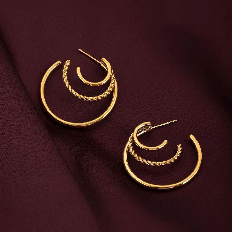 Women drop diamond earrings -Golden Whirlwind Dangler Earrings