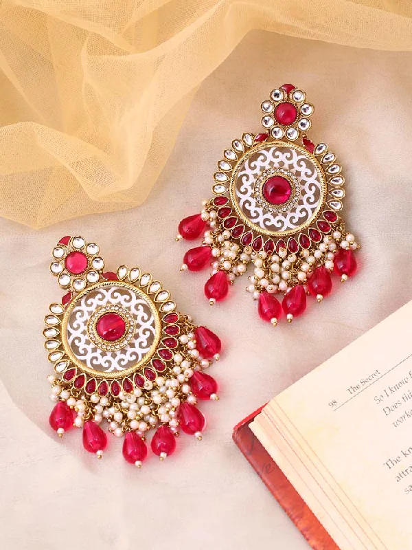 Women drop diamond earrings -Rani Miraya Chandbalis