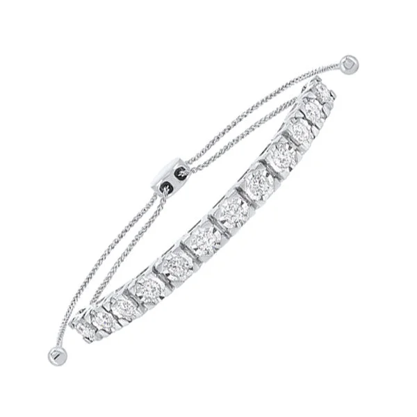 Women boho bangles and bracelets -14KT WHITE GOLD DIAMOND (1 1/2CTW) BRACELET